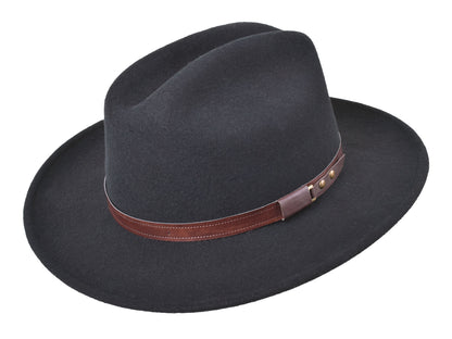 Wool Felt Hat Terra Black