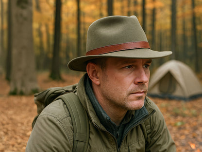 Wool Felt Outdoor Hat Merino Livorno crushable UV protection