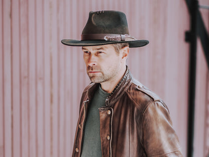 Stylish Wool Felt Hat Zingaro distressed modern design