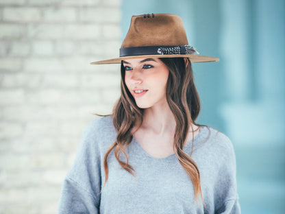 Stylish Wool Felt Hat Zingaro wide brim fashion fedora