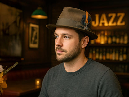 Wool Felt Fedora Hat Classic Roma Stingy timeless style